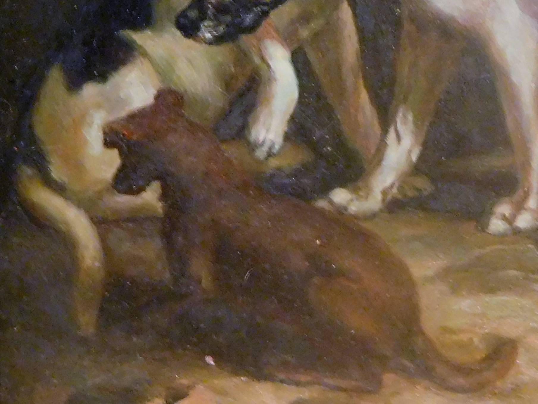 Alert Hounds, Oil Painting on Pine Panel, Late Victorian British School For Sale 2