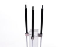 Lucite & Chrome Fireplace Tools by Alessandro Albrizzi