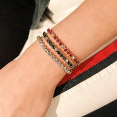 Alessa 2MM Adjustable Tennis Bracelet 18 Karat White Gold Essentials Collection