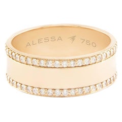 Alessa Border Diamond Ring 18 Karat Rose Gold Spectrum Collection