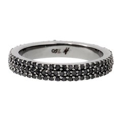 Alessa Domed Pave Ring 18 Karat Black Gold Essentials Collection
