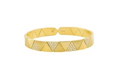 Alessa Duo Solo Full Pave Bracelet 18 Karat Yellow Gold Elixir Collection