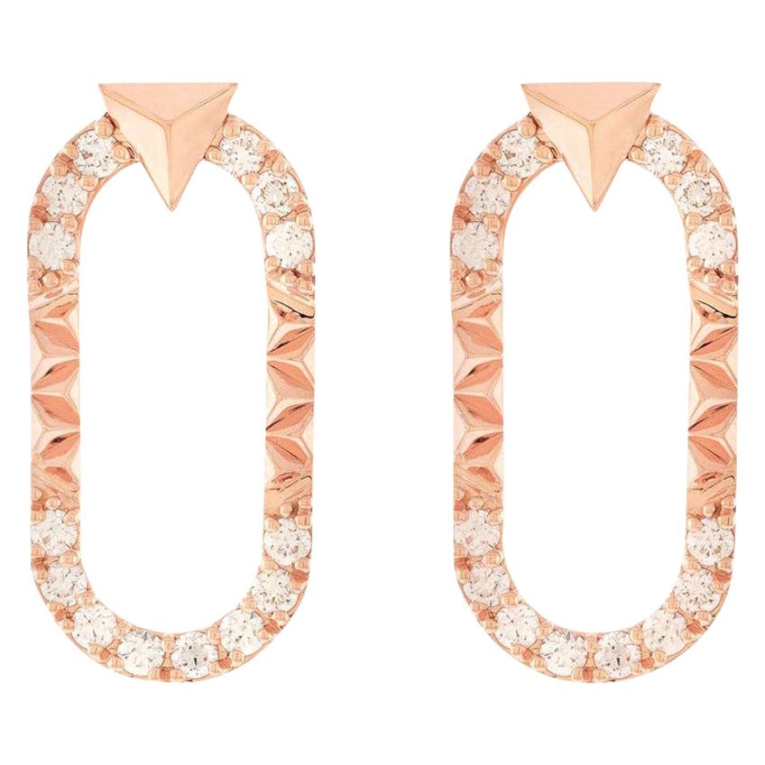 Alessa Energy Earrings 18 Karat Rose Gold Eruption Collection For Sale