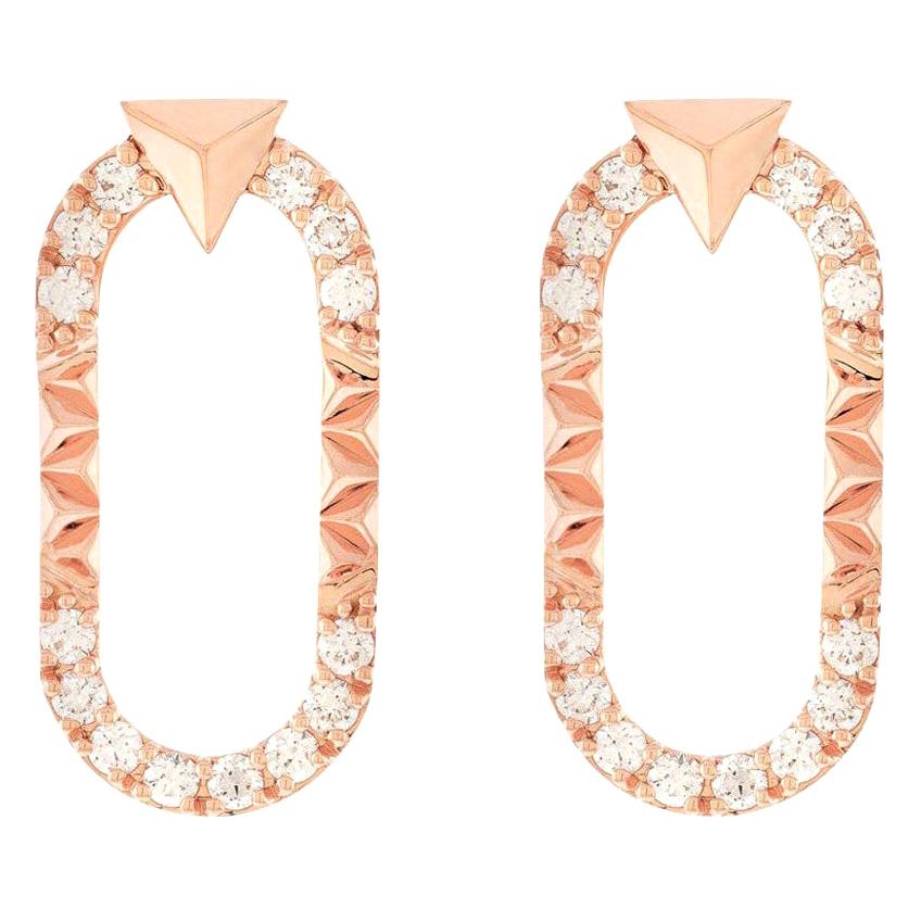 Alessa Energy Earrings 18 Karat Rose Gold Eruption Collection For Sale