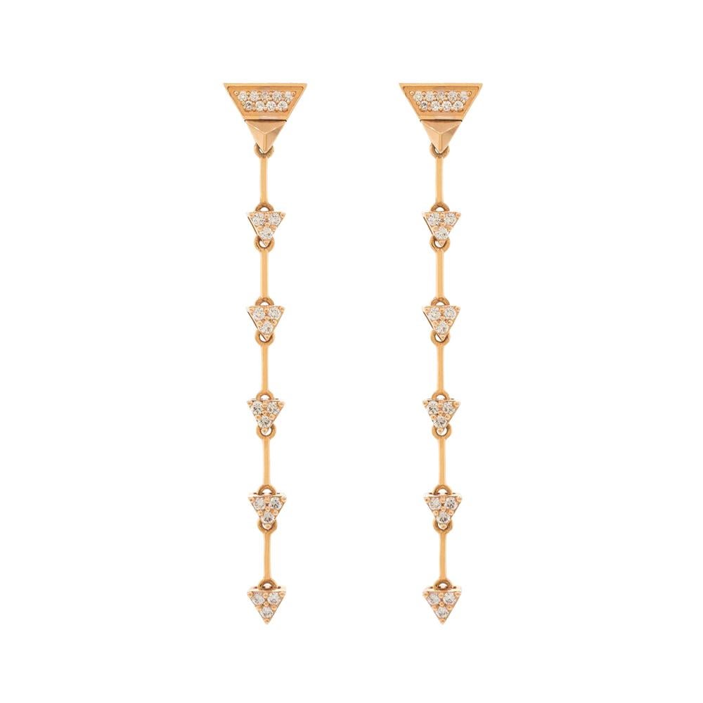 Alessa Fragment Earrings 18 Karat Rose Gold Eruption Collection For Sale