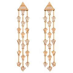 Alessa Fragment Trilogy Earrings 18 Karat Rose Gold Eruption Collection