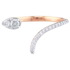 Alessa Line Pear Ring 18 Karat Rose Gold Paradise Collection