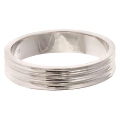 Alessa Men's Line Wedding Band 18 Karat White Gold Men's Collection