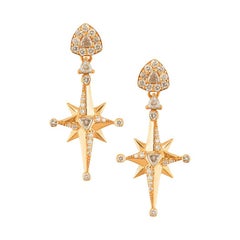 Alessa Mini Star Earrings 18 Karat Rose Gold Amara Collection