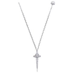 Alessa Mini Sword Pendant 18 Karat White Gold Amara Collection