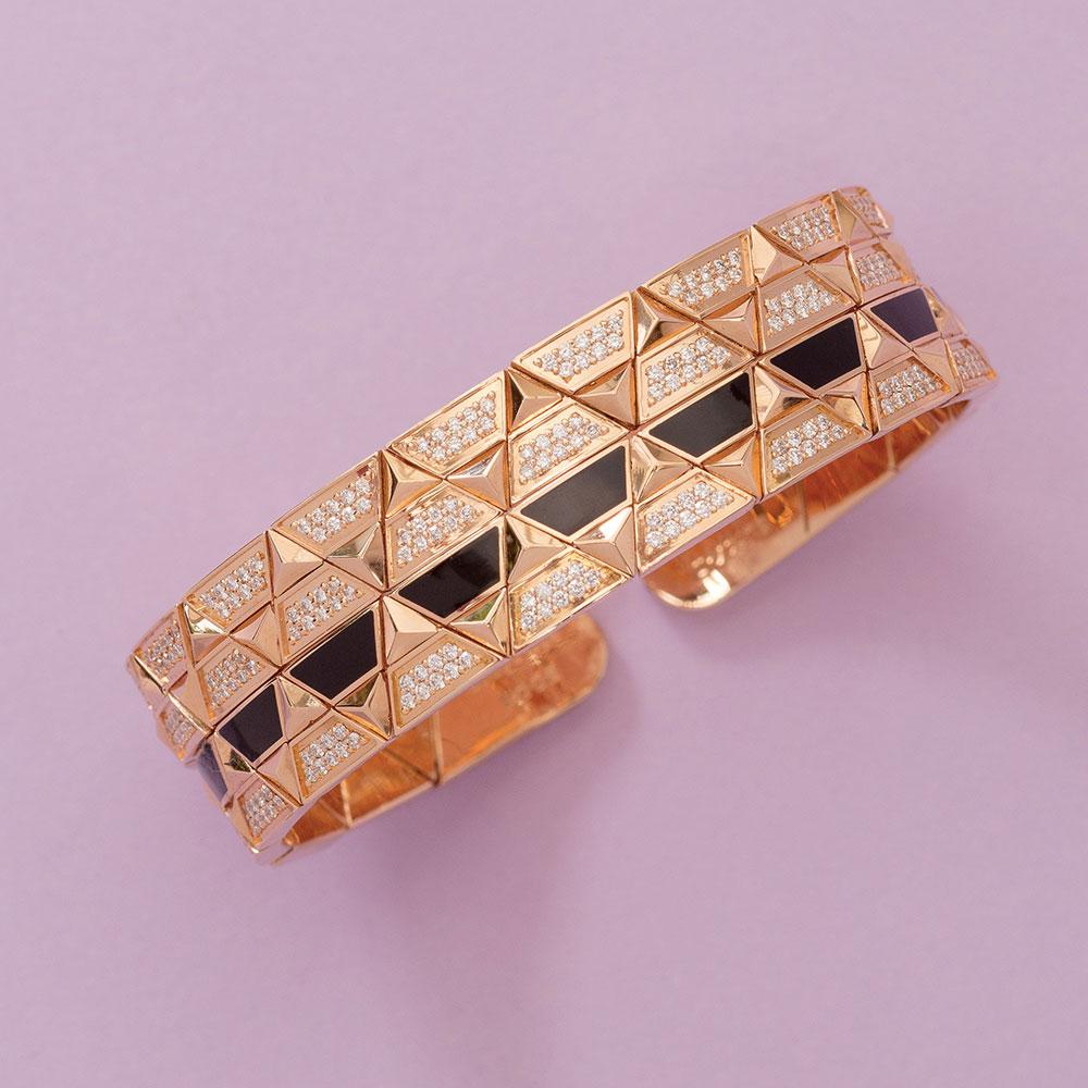 Alessa New York Unity Stack 18 Karat Rose Gold Unity Stacks Collection In New Condition For Sale In London, GB