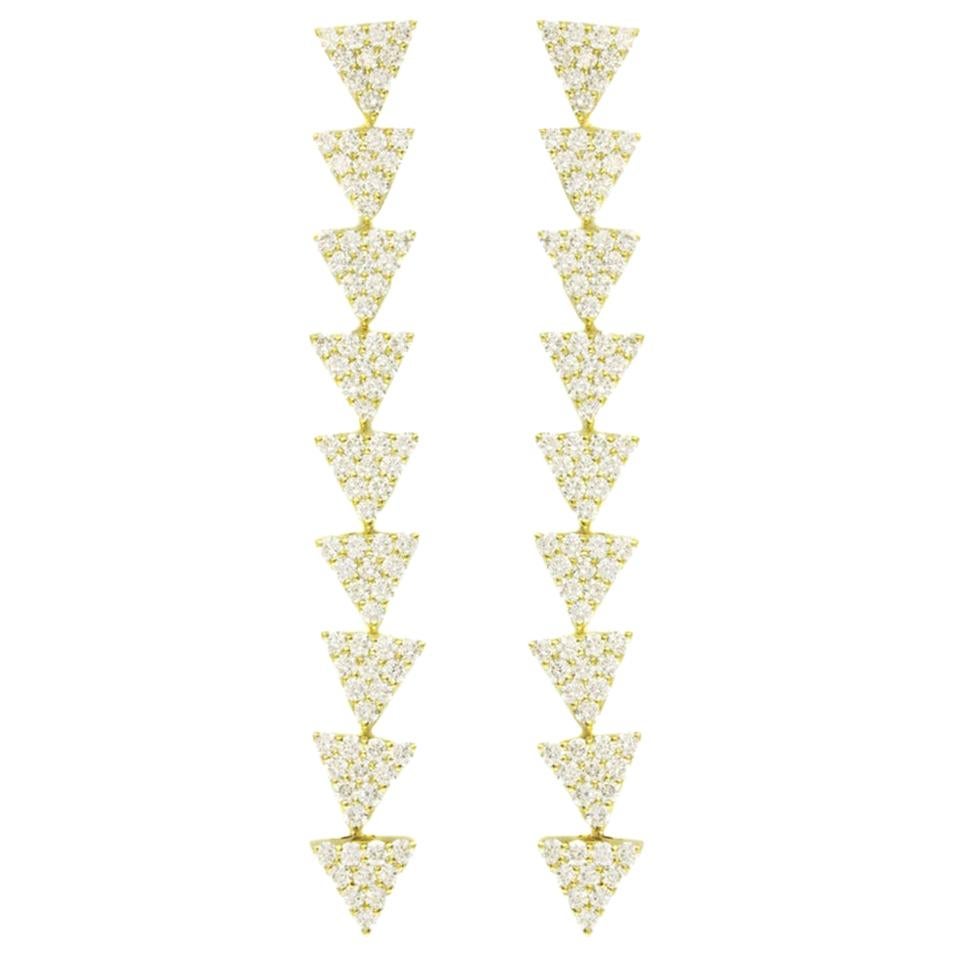 Alessa Opera Earrings 18 Karat Yellow Gold Elixir Collection For Sale