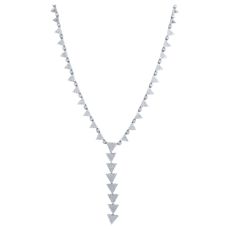 Alessa Opera Necklace 18 Karat White Gold Elixir Collection For Sale