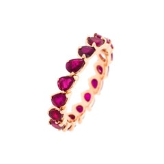 Alessa Pear Eternity Stack 18 Karat Rose Gold Essentials Collection