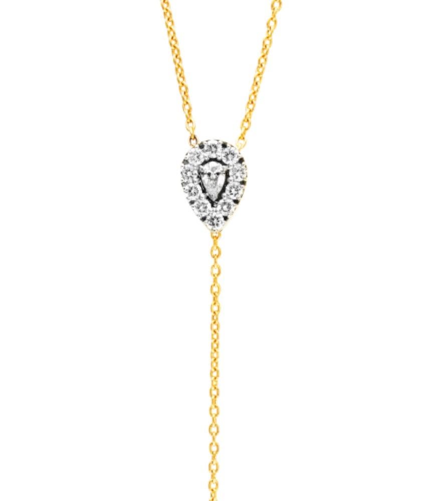 True radiance, created to not just embellish, but enhance a woman’s natural beauty. Clique blends perfectly matched diamonds, set in white gold, surrounded by spheres of pave diamonds to create a bold statement.

Product Name: Clique Pear Momentum