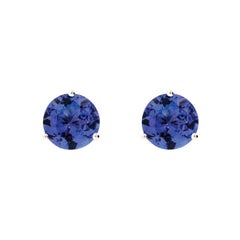 Alessa Tanzanite Stud 18 Karat White Gold Bloom By Lu Collection