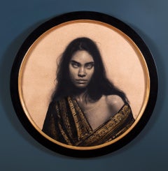 Disegno "Ella" con foglia d'oro di Alessandra Maria