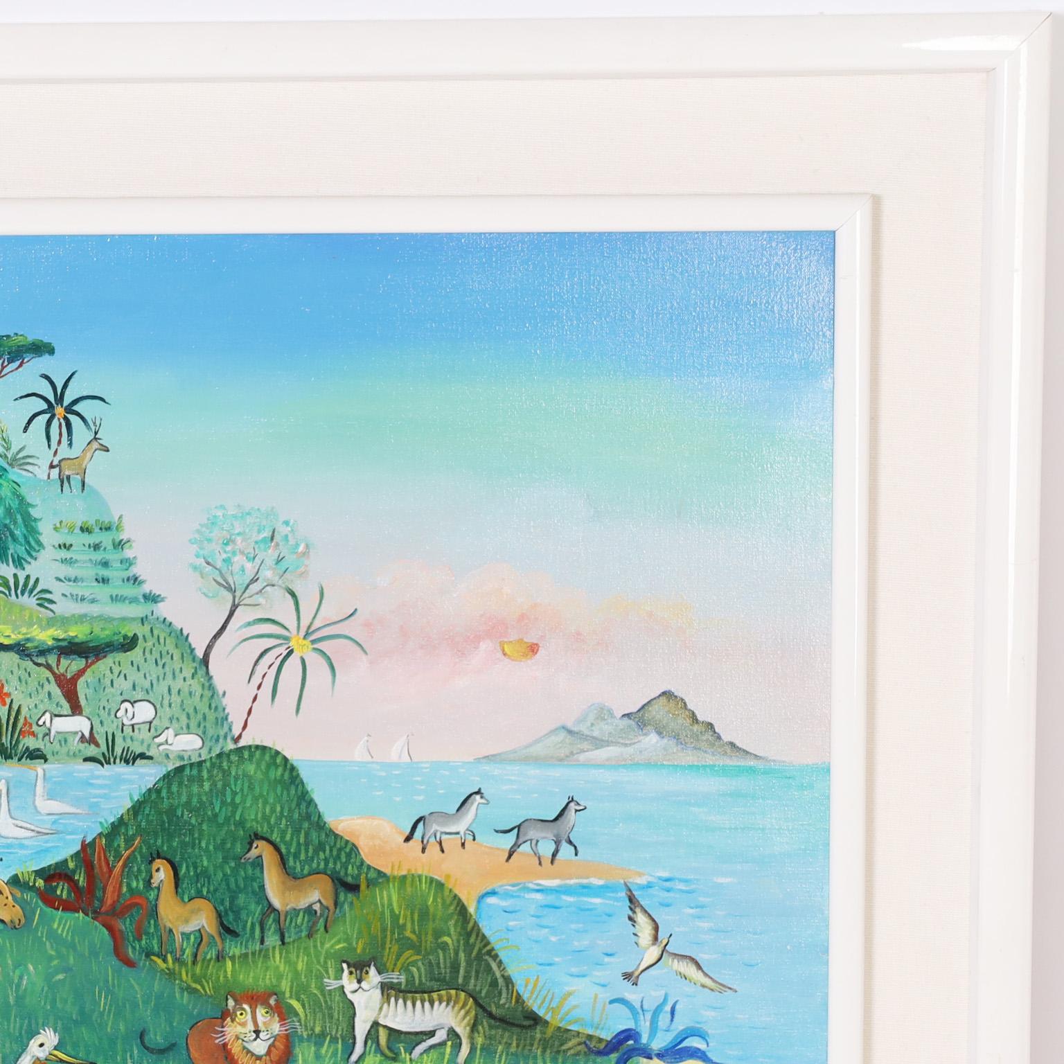 Artisanat Alessandra Puppo - Peinture acrylique sur toile de style artisanal naïf