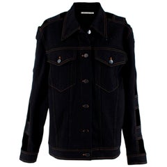 Alessandra Rich Black Cut Out Denim Jacket - Size US 6