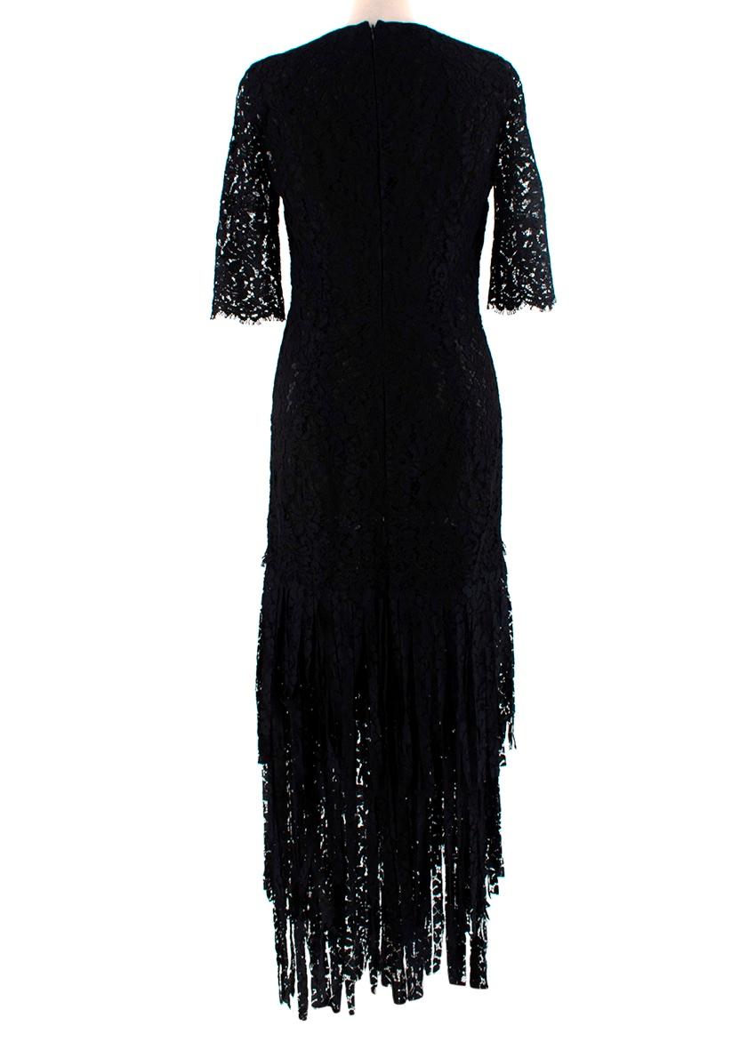 alessandra rich black lace dress