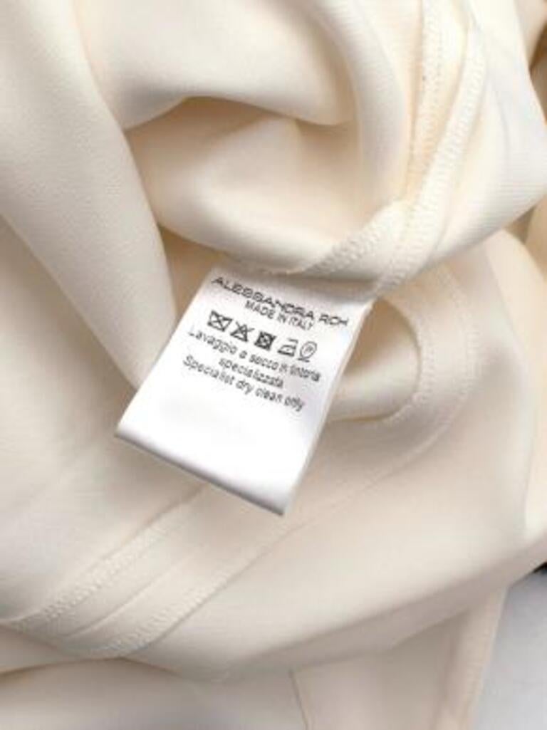 Alessandra Rich Black & White Lace Panelled Tie Neck Midi Dress For Sale 6