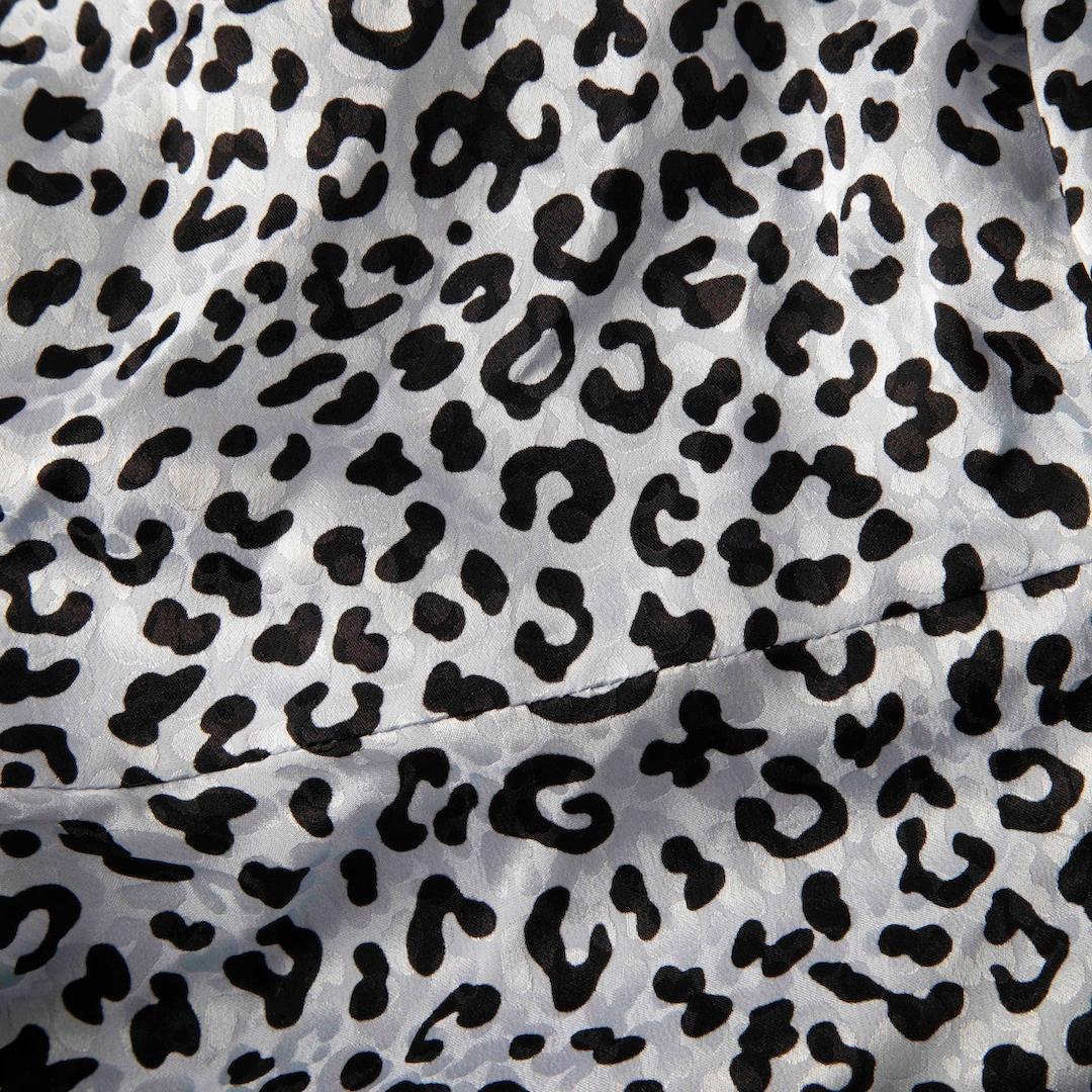 Alessandra Rich Blue Silk Leopard Print Maxi Dress Size L In Good Condition In London, GB