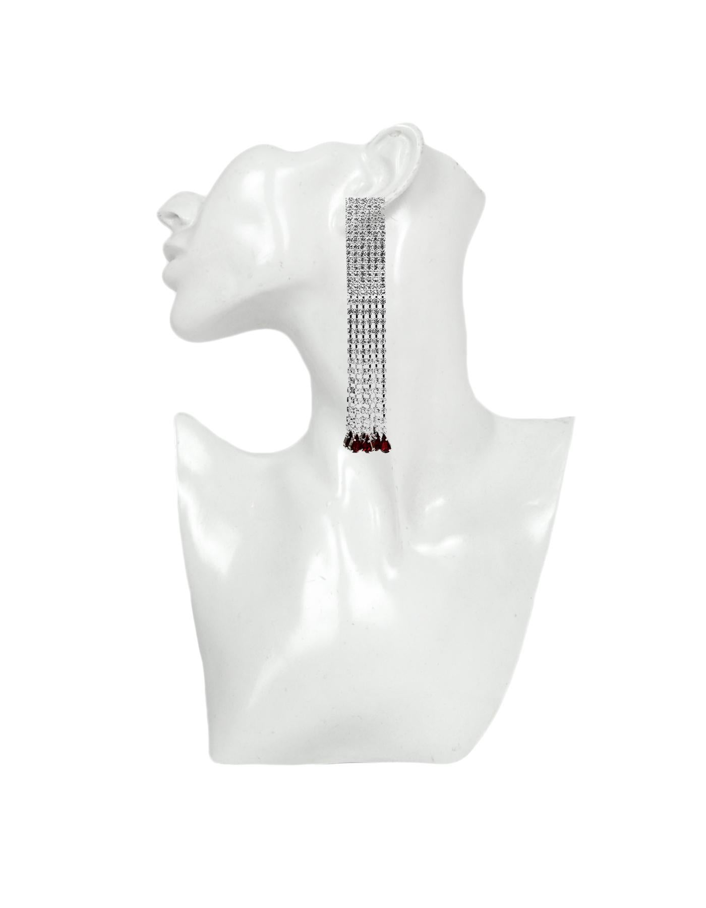 Alessandra Rich Crystal Fringe Clip-on Earrings

Color: Silver
Materials: Metal, Red Crystalline
Hallmarks: 