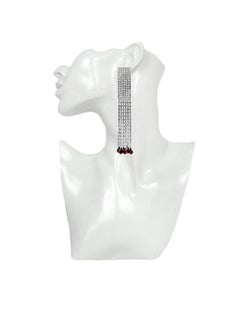 Alessandra Rich Crystal Fringe Clip-on Earrings