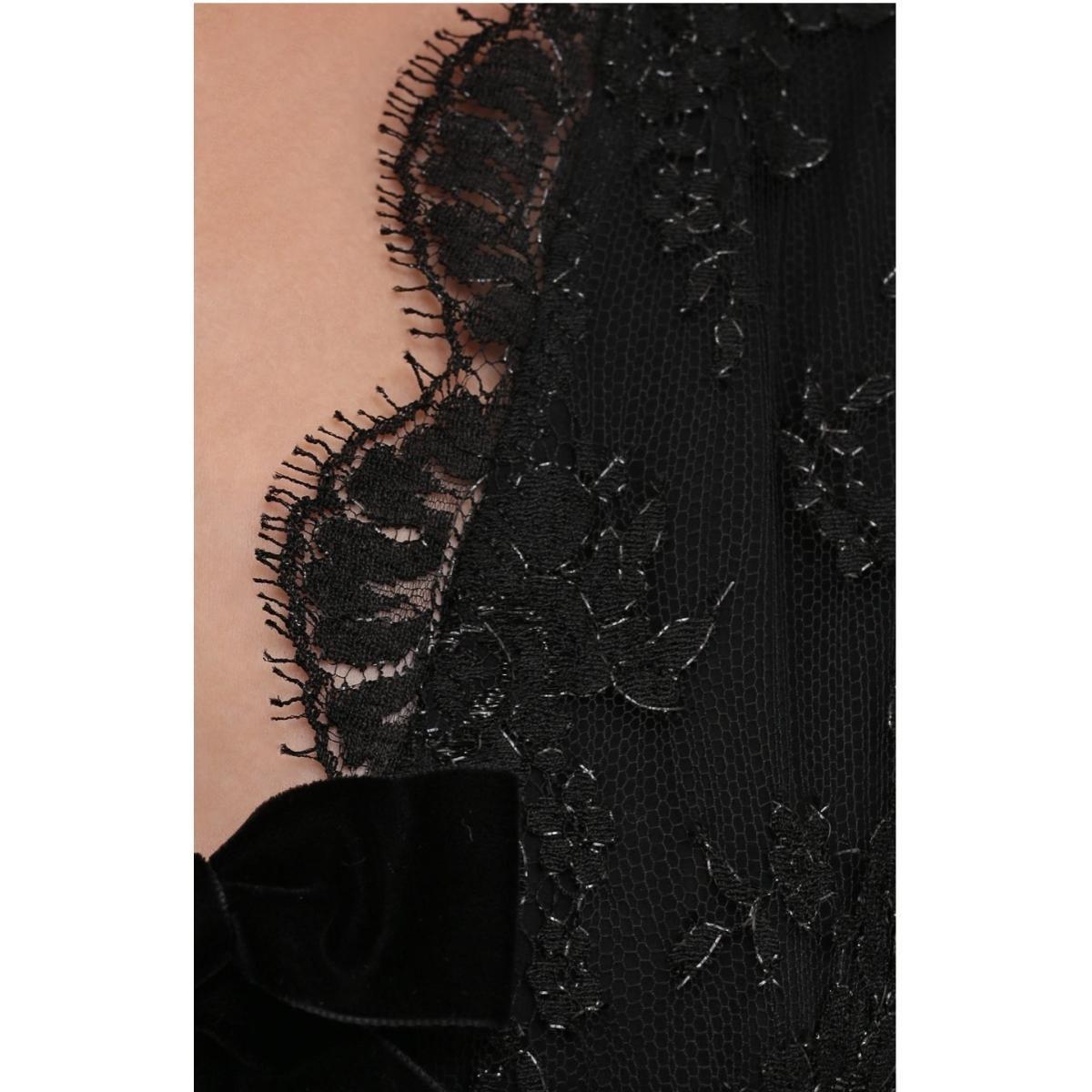 black lace midi dress