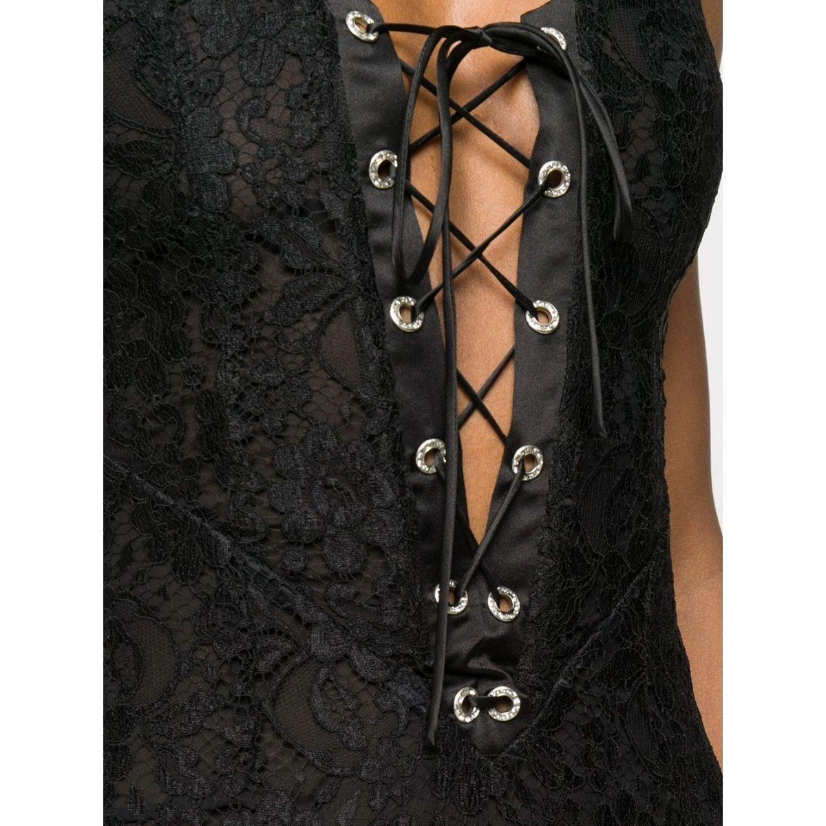 Women's Alessandra Rich Lace Corset-panel Gown Dress IT44