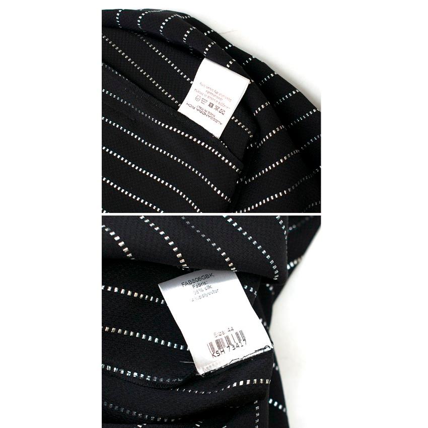 Alessandra Rich metallic-striped silk-blend maxi dress US 8 5