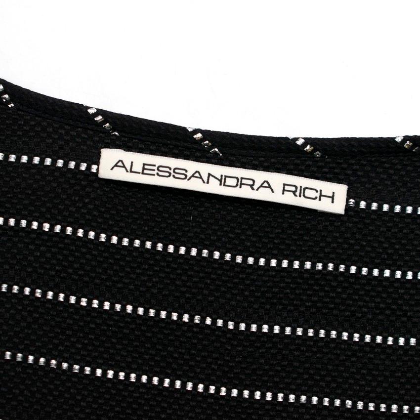 Women's Alessandra Rich metallic-striped silk-blend maxi dress US 8