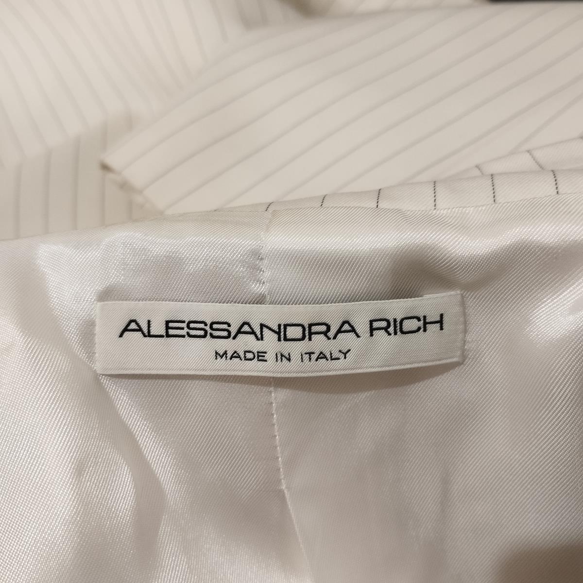 Alessandra Rich Jacke aus Wolle mit Nadelstreifen FR 36 / IT 40 im Angebot 4