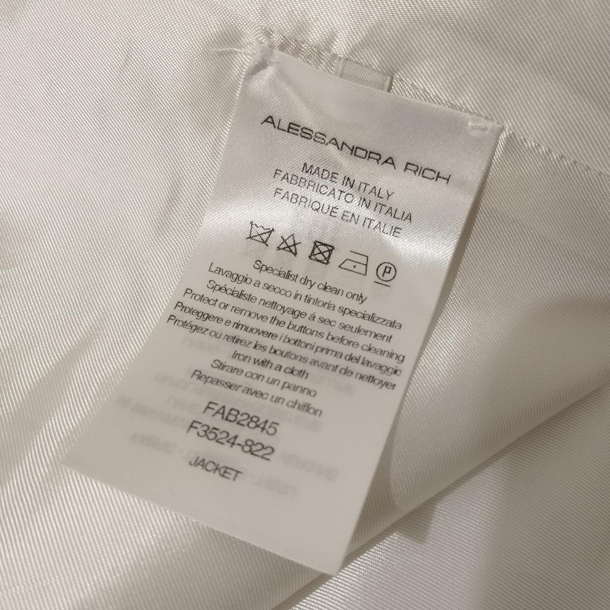 Alessandra Rich Jacke aus Wolle mit Nadelstreifen FR 36 / IT 40 im Angebot 5