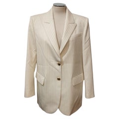 Alessandra Rich Pinstriped Wool Jacket FR 36 / IT 40