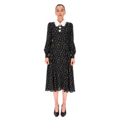 Alessandra Rich Printed Cotton & Silk Dress