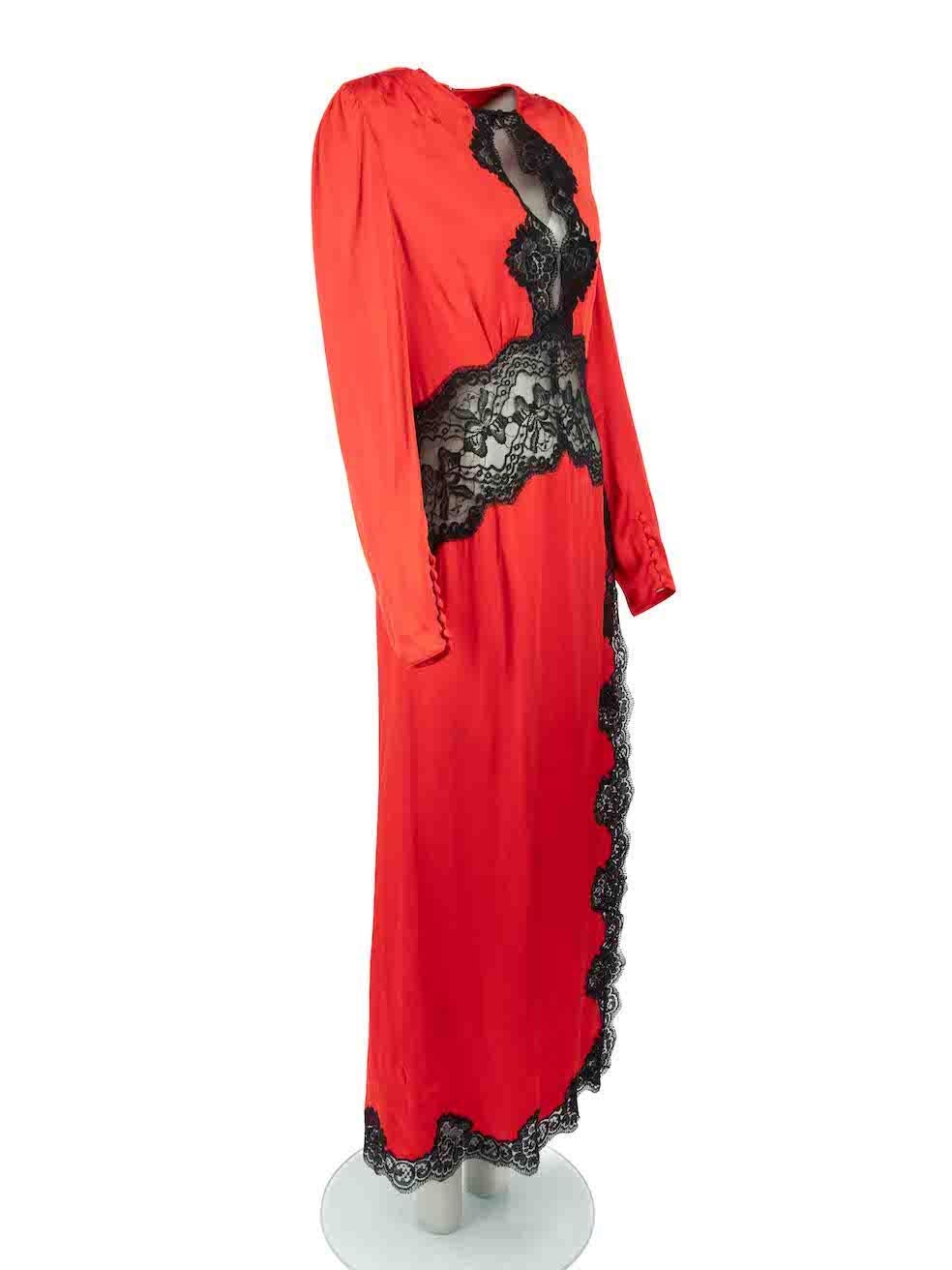CONDITION is Never worn, with tags. No visible wear to dress is evident on this new Alessandra Rich designer resale item. Please note that the care label is partly detached.
 
Details
Red
Viscose
Dress
Long sleeves
Round neck
Front keyhole
Black
