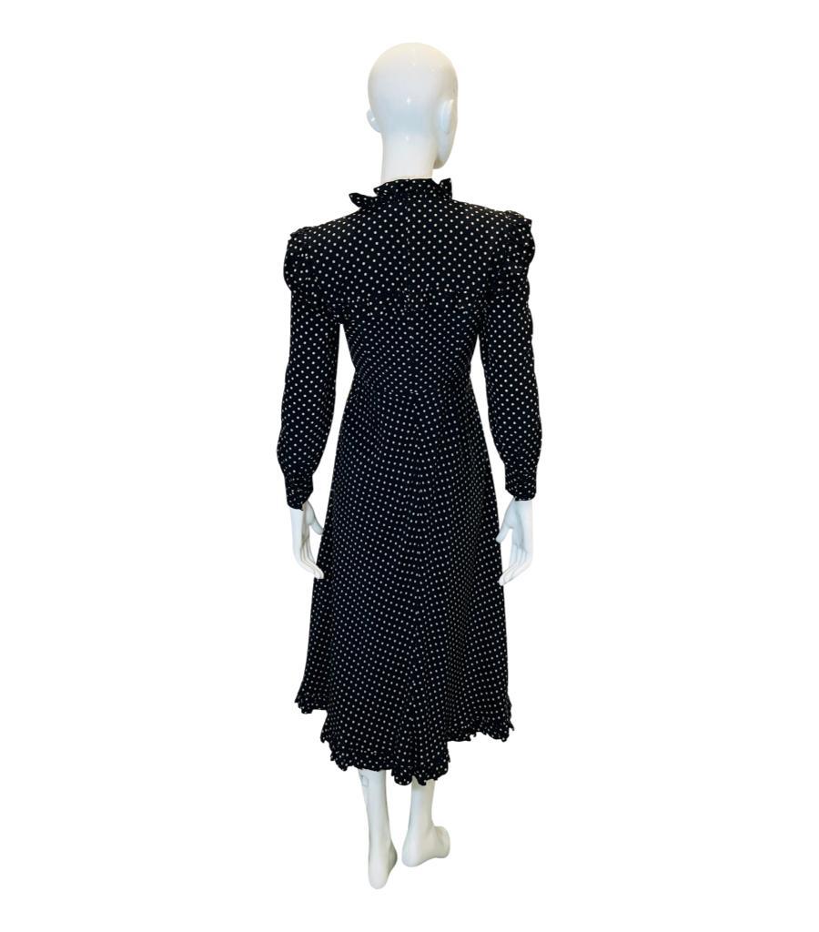 Women's Alessandra Rich Silk Polka-Dot Dress