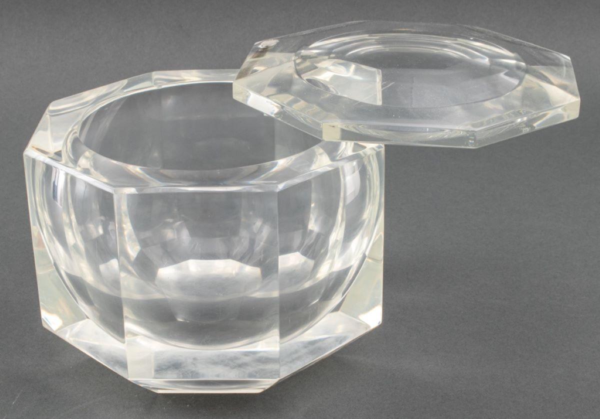 Modern Alessandro Albrizzi Attributed Lucite Ice Bucket For Sale