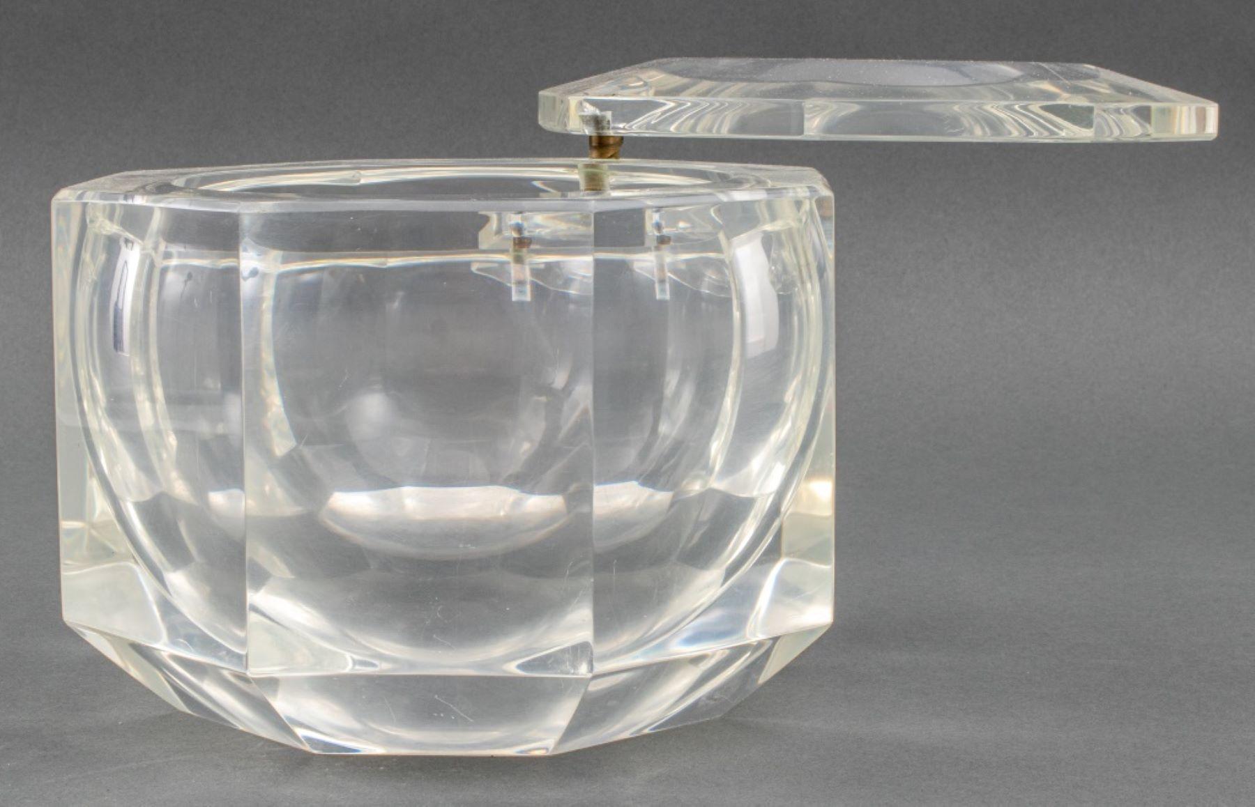 Alessandro Albrizzi Attributed Lucite Ice Bucket For Sale 1