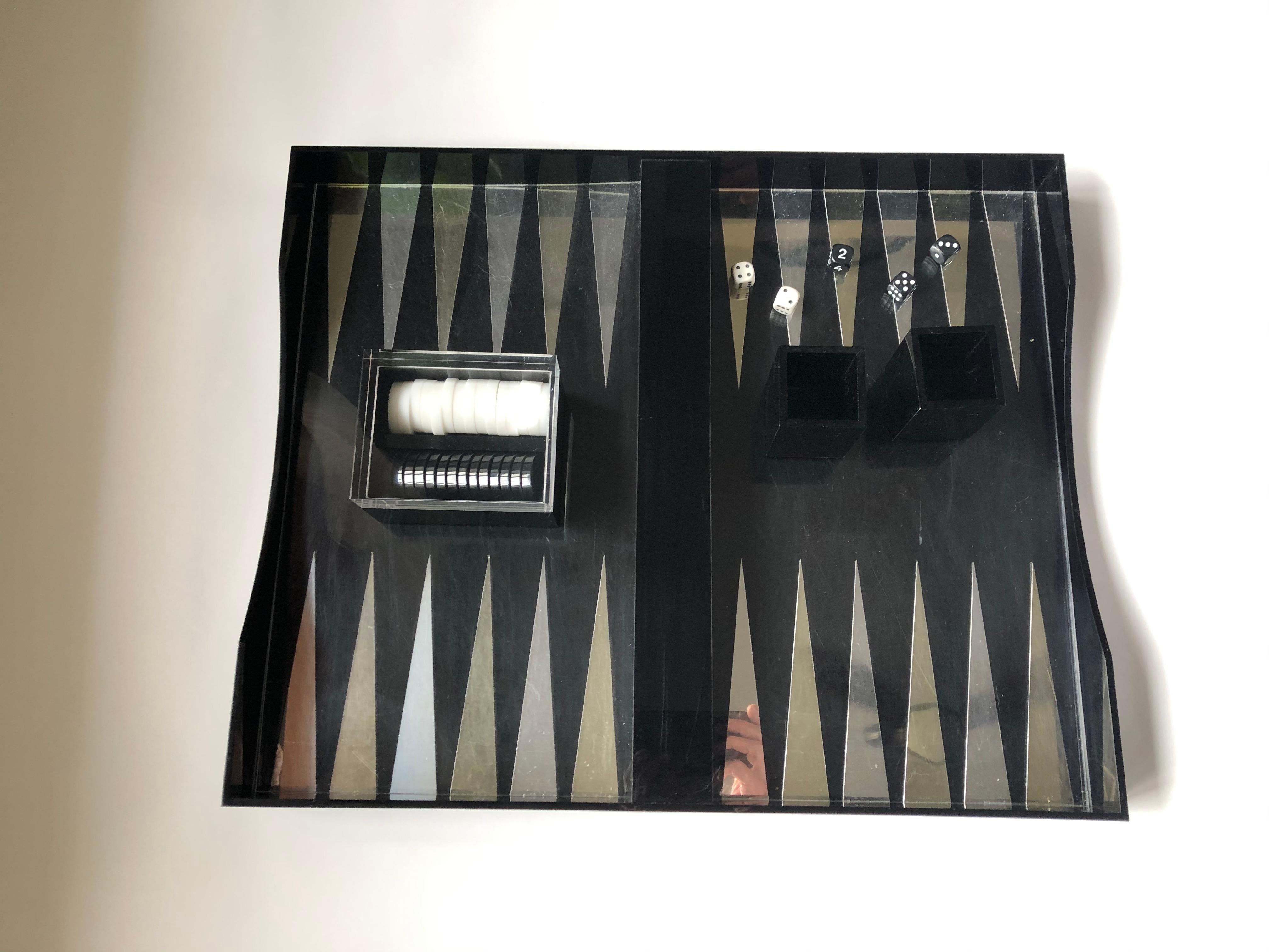 Mid-Century Modern Alessandro Albrizzi Backgammon Set For Sale