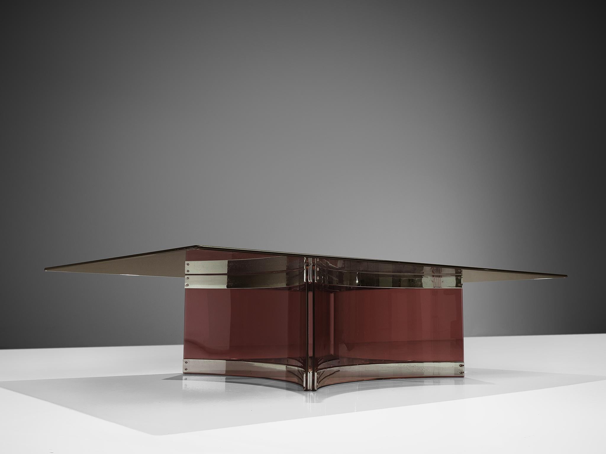 Mid-20th Century Alessandro Albrizzi Coffee Table in Glass