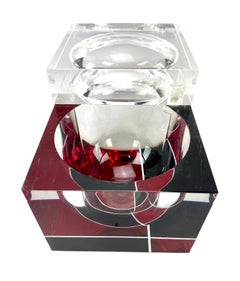 Secchiello per il ghiaccio in lucite geometrica di Alessandro Albrizzi