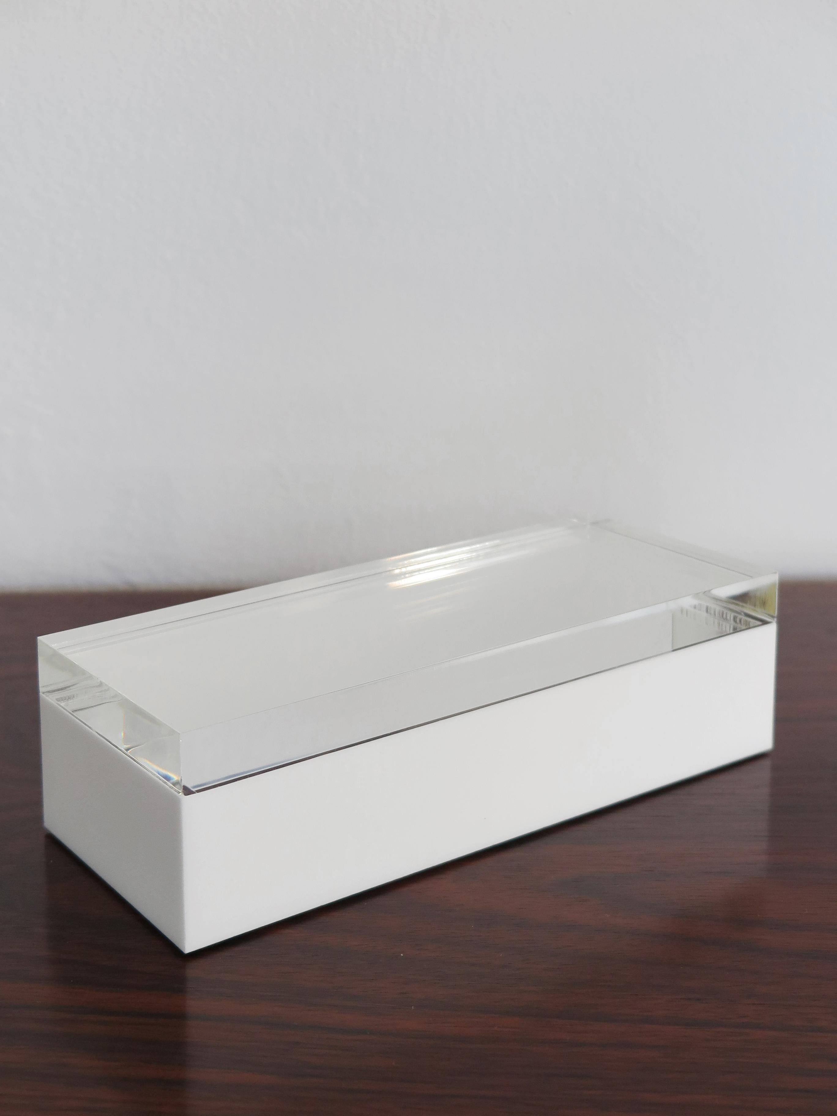 Alessandro Albrizzi Italian White Perspex Boxes 1990s For Sale 11