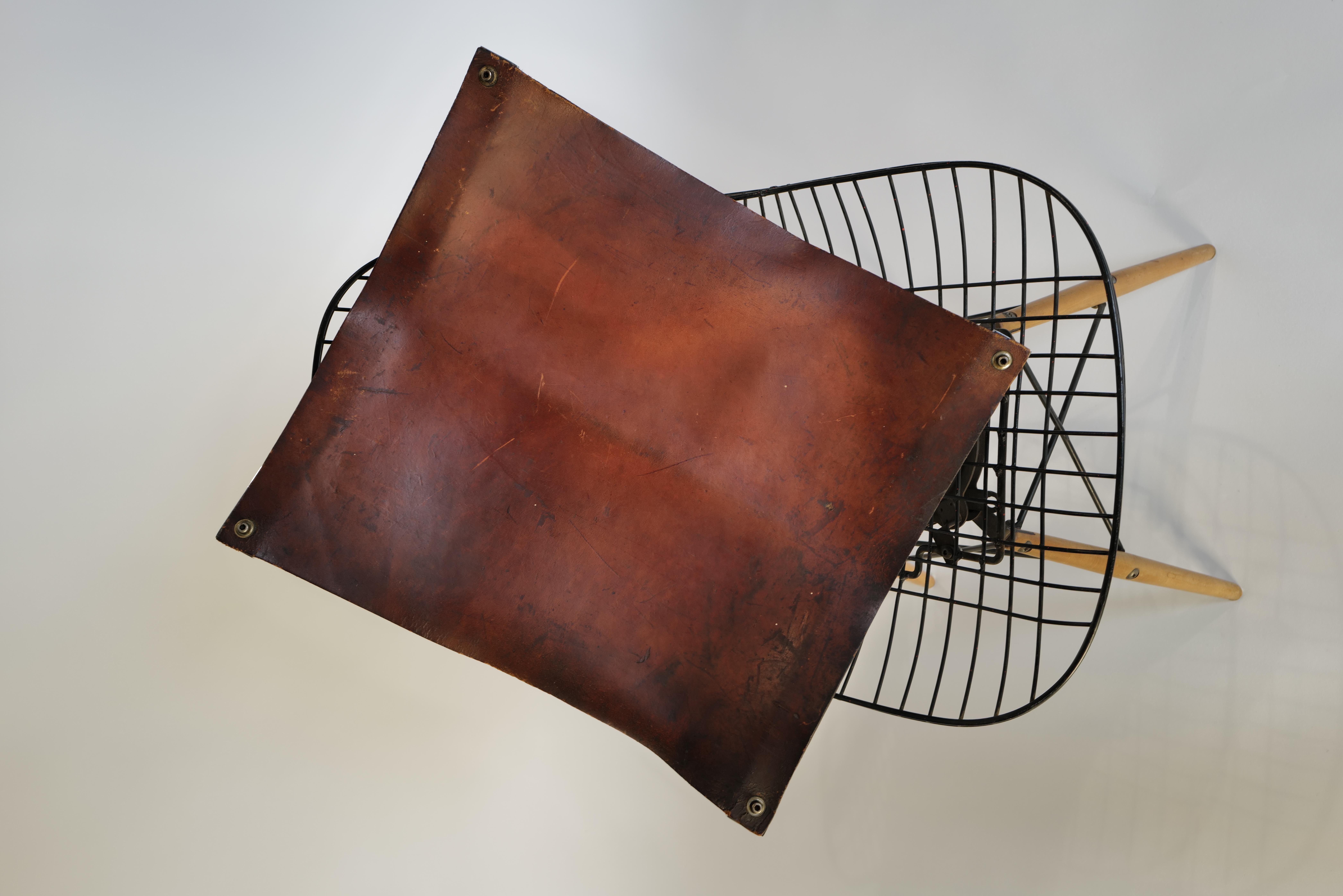 Alessandro Albrizzi Leather and Chrome Wood Rack 3