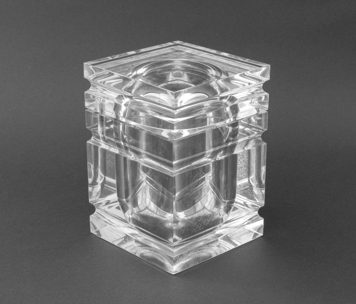 Italian Alessandro Albrizzi Lucite Ice Bucket For Sale