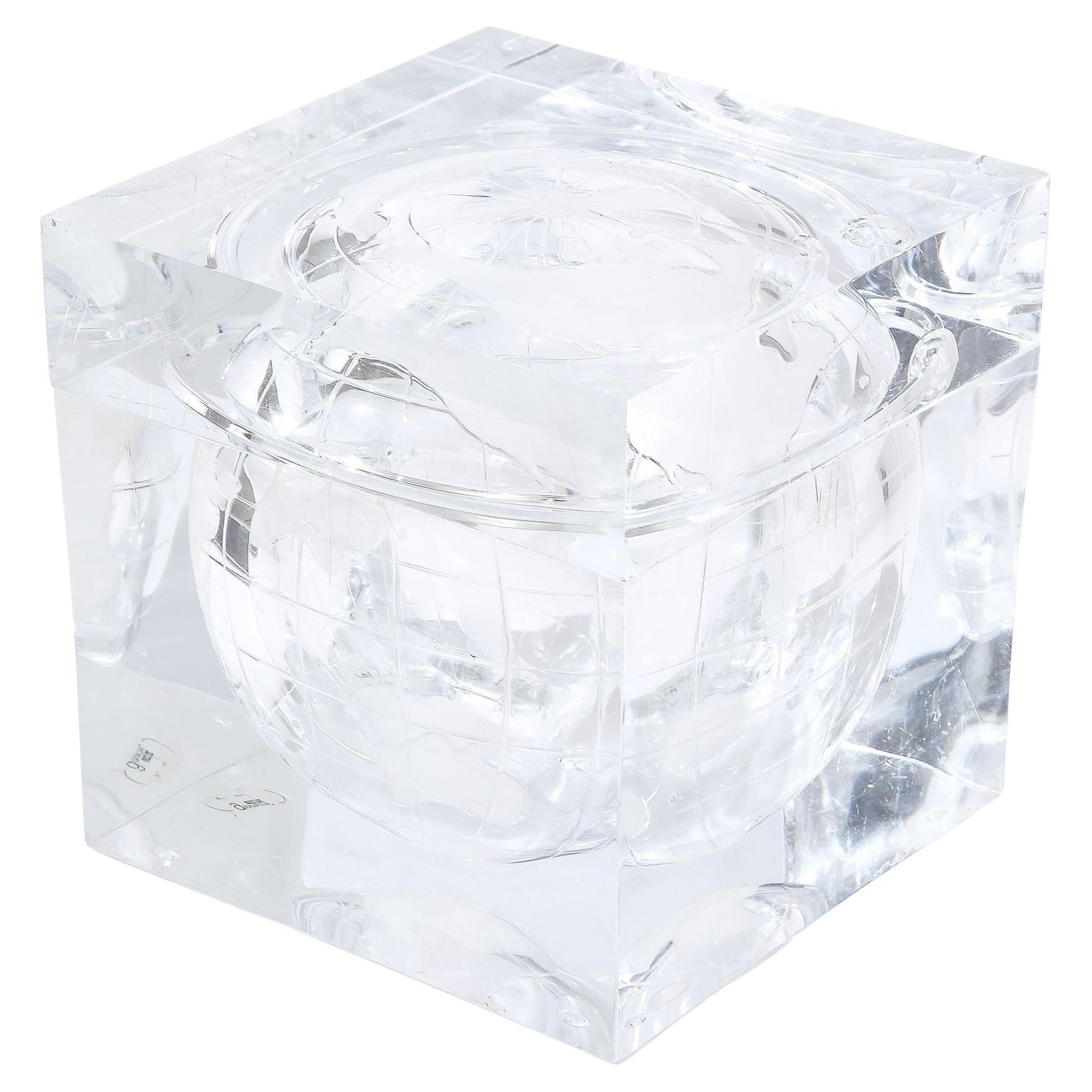 Alessandro Albrizzi Lucite Ice Bucket with Globe