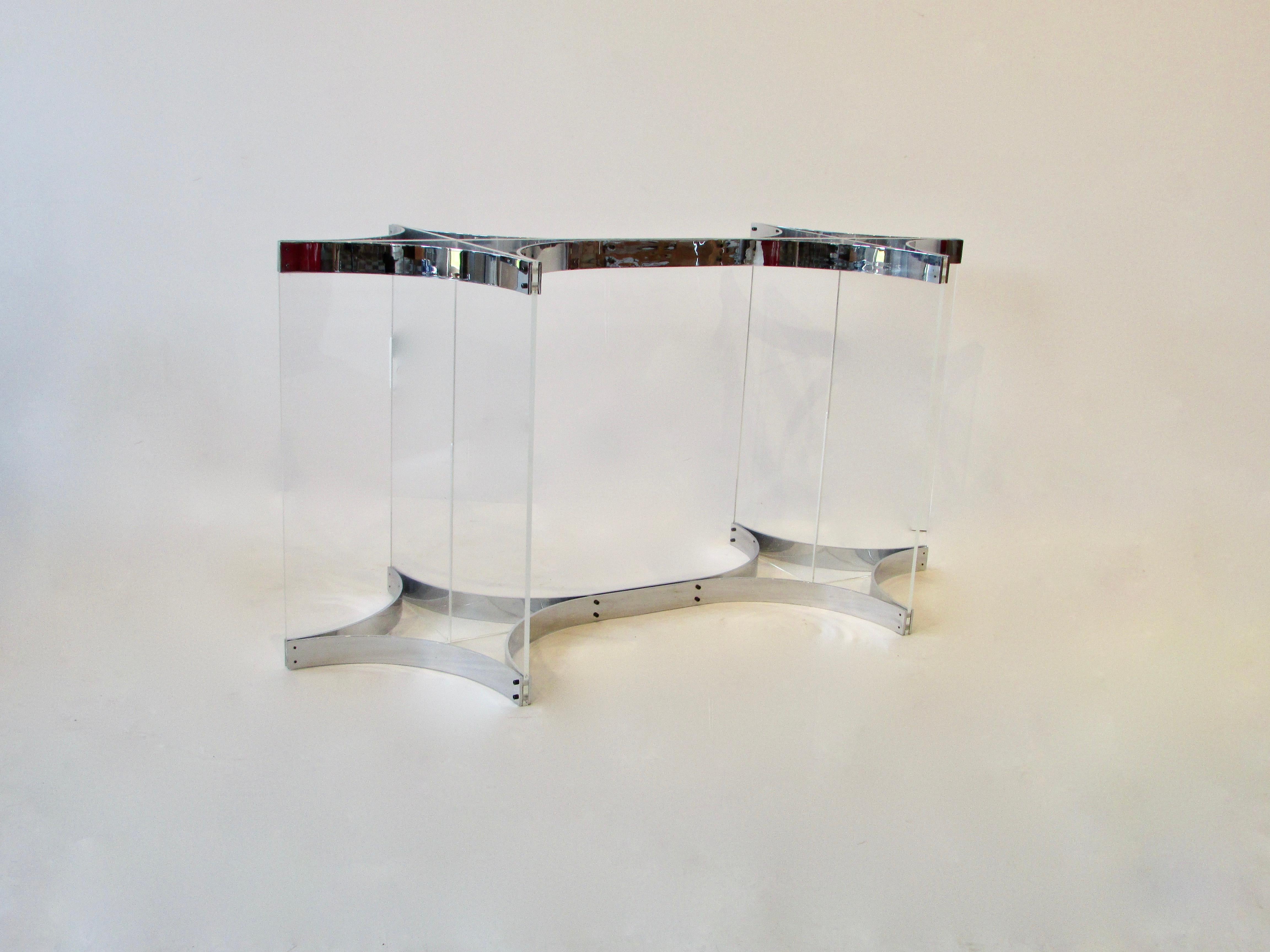 chrome dining table base only
