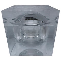 Alessandro Albrizzi Lucite Weltkugel Form Eiskübel