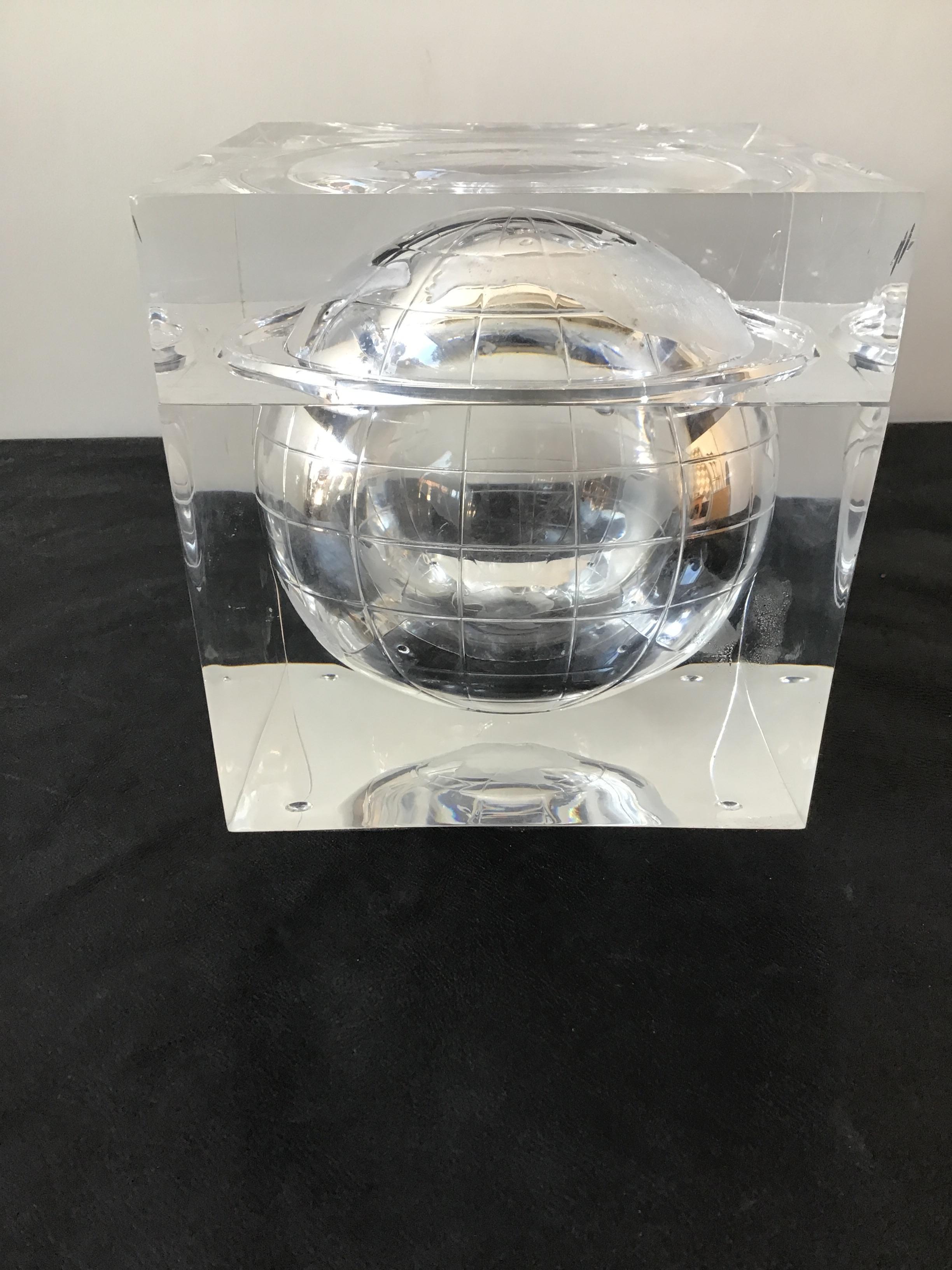 Alessandro Albrizzi Lucite World Globe Ice Bucket 2